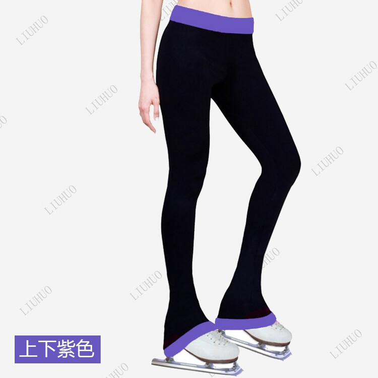 

HEAD Костюм для фигурного катания, тренировочный и для выступлений, комплект: фиолетовый топ и брюки, утепленные, размер XS