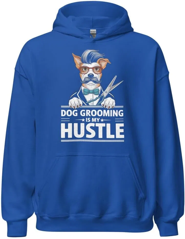 Толстовка Funny Dogs Groomer унисекс, Dog Grooming Is My Hustle Generic, Royal