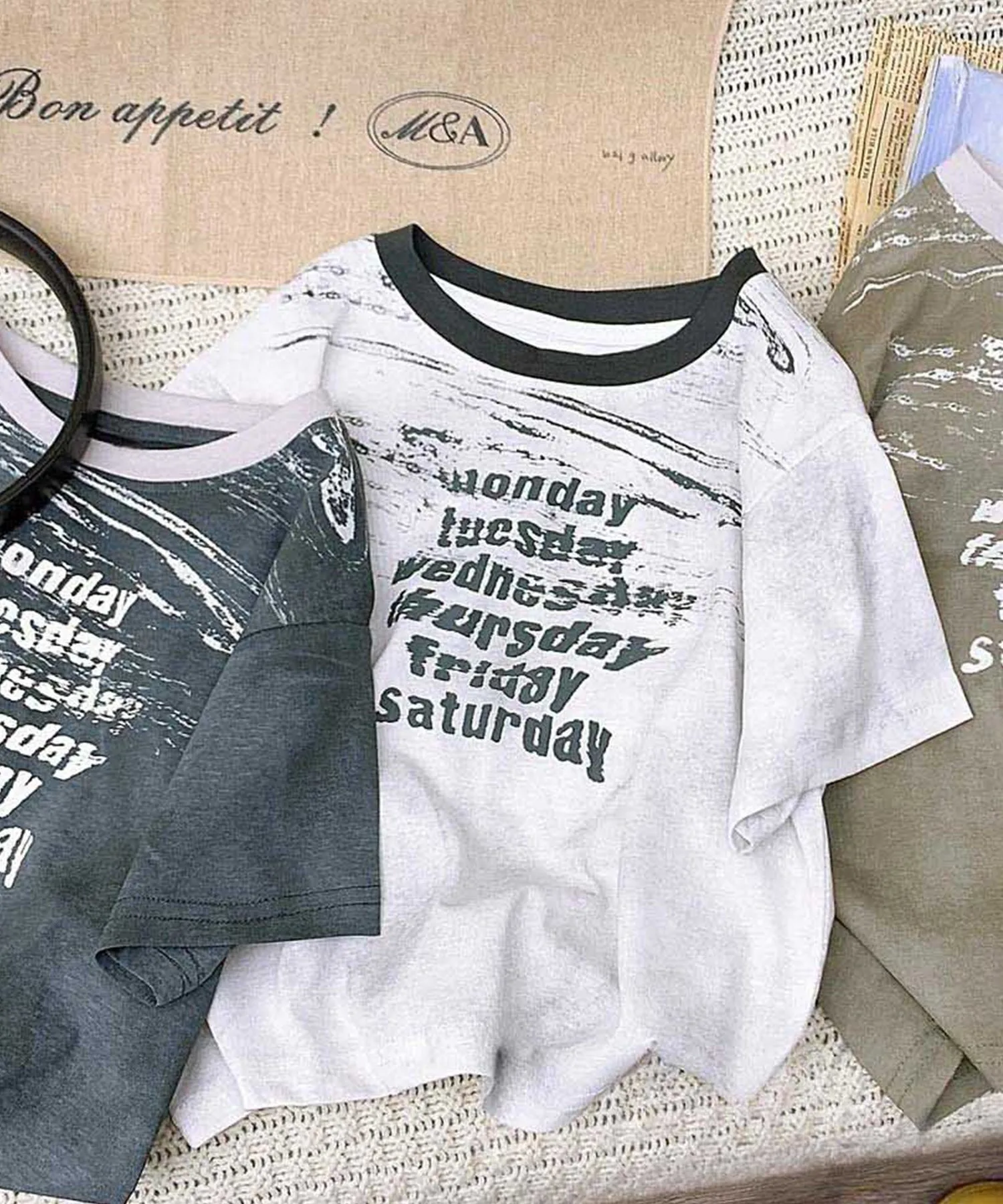 Повседневная футболка с принтом Aimoha Kids, Light gray
