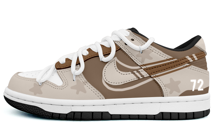 

Кроссовки Nike Dunk Skateboarding Shoes Women's Low-top White/Brown, цвет Chocolate