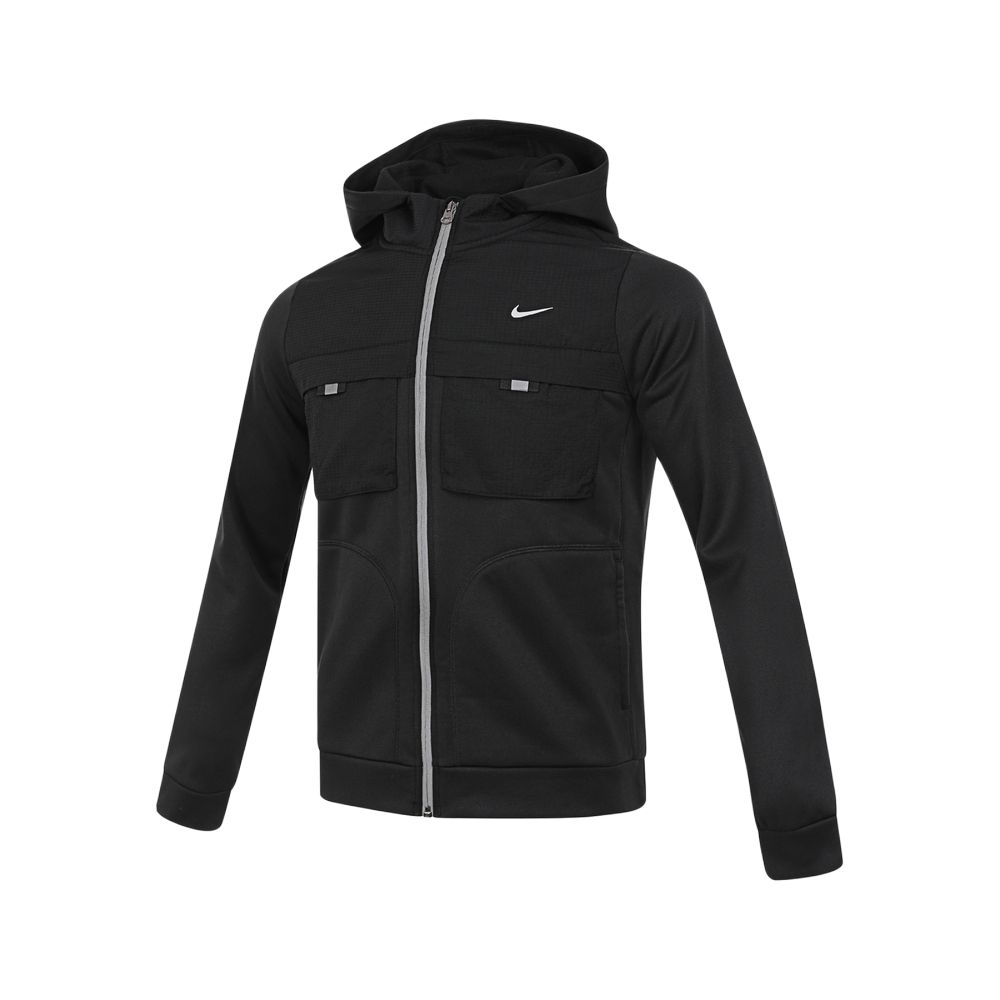 Детская куртка с капюшоном, средней жесткости Nike, черный — фото 4