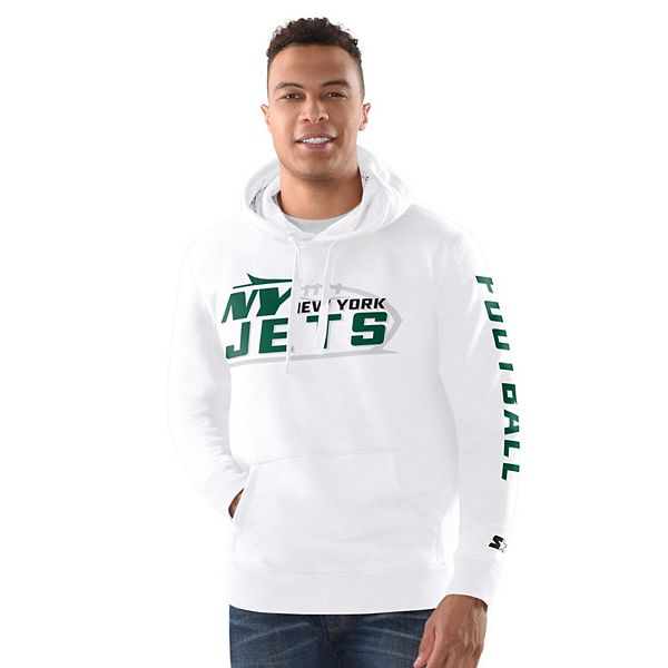 

Мужской белый свитшот с капюшоном New York Jets Vintage Starter