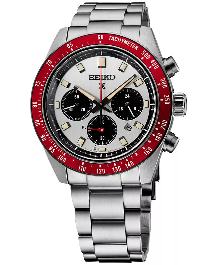 

Мужские часы Prospex Speedtimer Solar Chronograph на стальном браслете, 41 мм Seiko