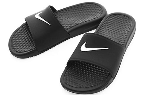 Тапочки benassi shower slide (w) black white slippers 'black white' Nike, черный — фото 2