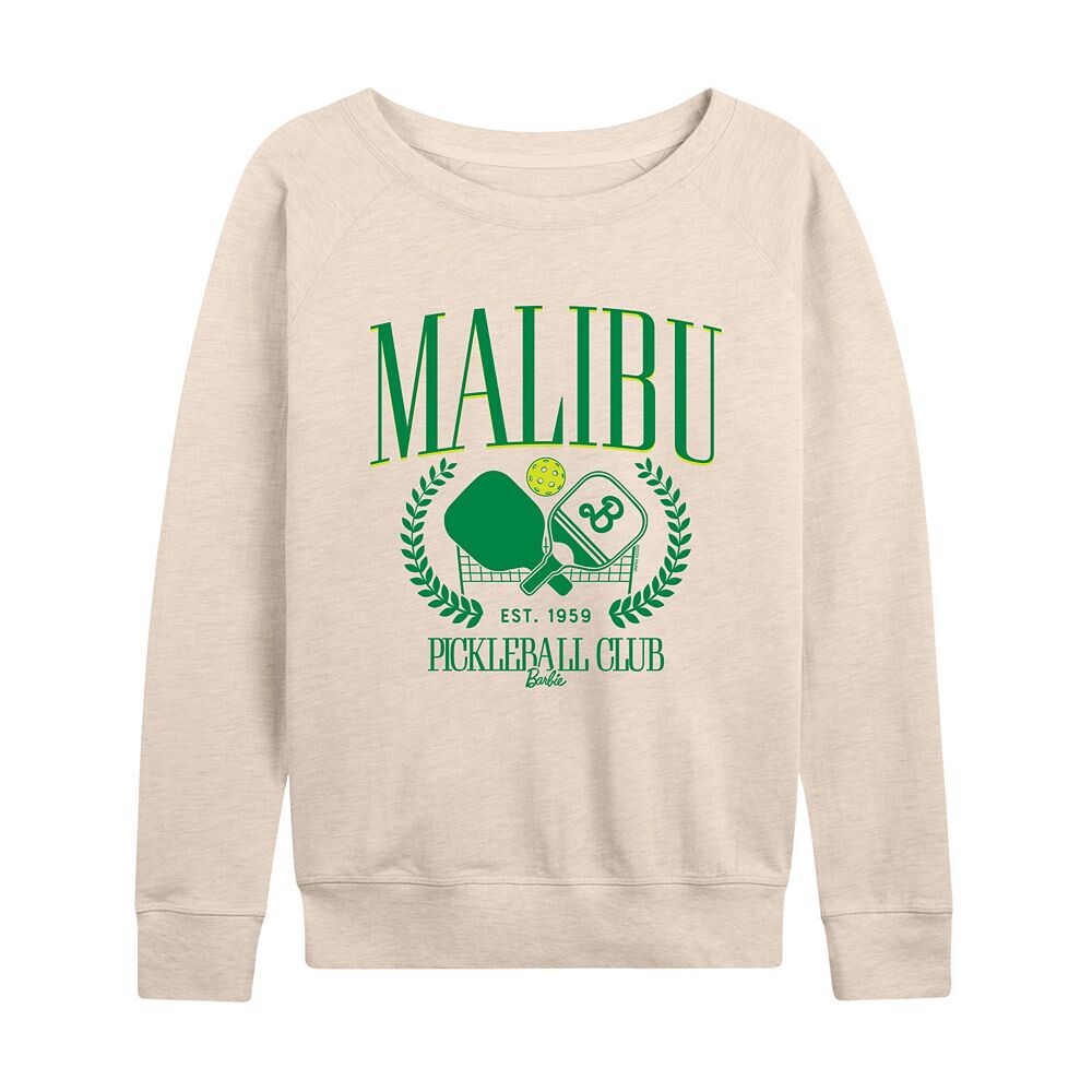 

Женский легкий свитшот из френч терри Barbie Malibu Pickleball, бежевый