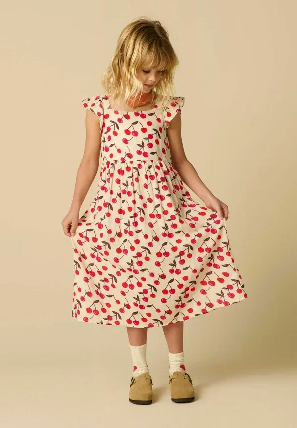Платье day dress Sissy-Boy с вишневым узором, белое