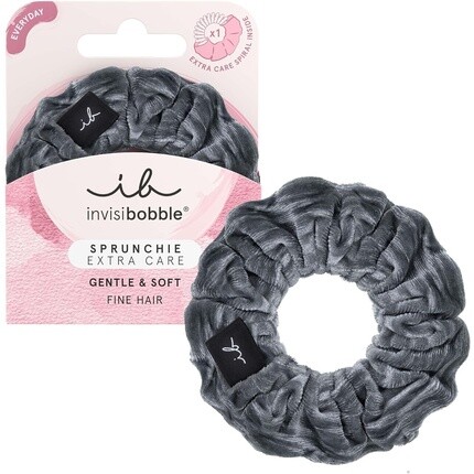 

Invisibobble Extra Care Серая резинка для волос Мягкие как шелк Помпоны для волос Сильная фиксация Для девочек и женщин Бархатно-серый 2023 1 шт.