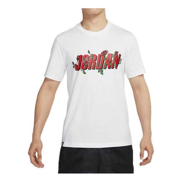 

Футболка Air Jordan Brand Sorry Alphabet Logo Printing Round Neck Short Sleeve White, белый