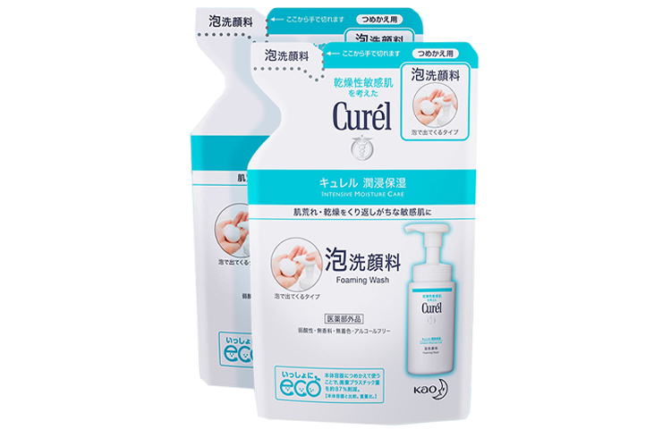 

Очищающая пенка для умывания KERUN с увлажняющим эффектом, средство для снятия макияжа 130ml/130ml*2/130ml*3 Curél