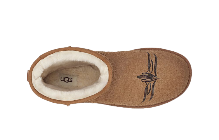 Мужские сапоги UGG x COTD замшевые с аппликацией, светло-коричневый — фото 4