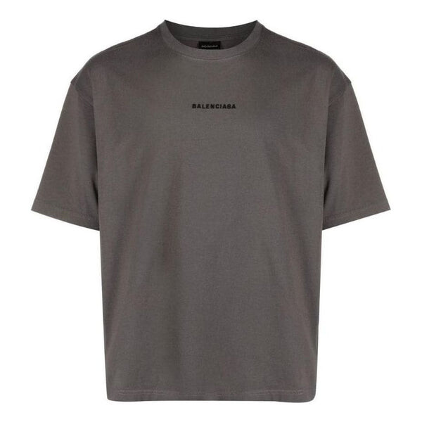 

Футболка embroidered-logo cotton t-shirt 'grey' Balenciaga, серый