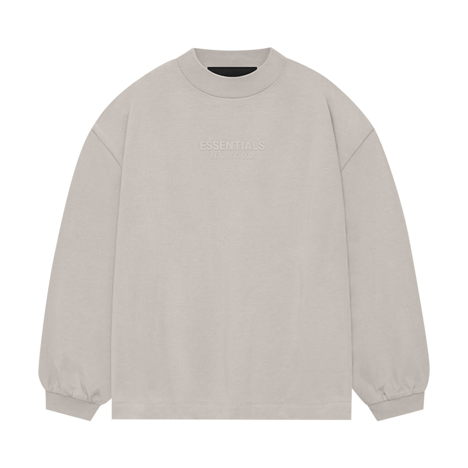 

Детская футболка с длинными рукавами Fear of God Essentials, Silver Cloud