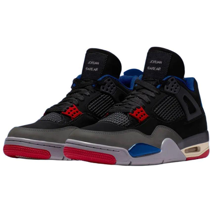 Ретро редкая футболка Air Jordan, черный/огненно-красный-темный королевский синий-темный дымчато-серый-технический серый — фото 4