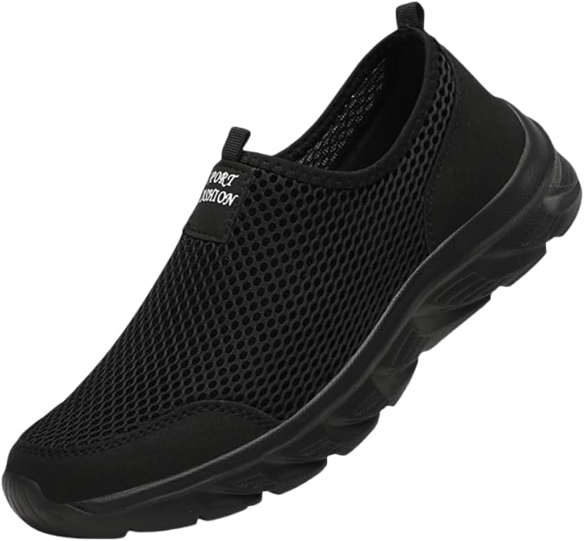 

Мужские дышащие кроссовки спортивные, легкие слипоны для активного отдыха, ходьбы, кемпинга и тренировок Hhhchpm, черный