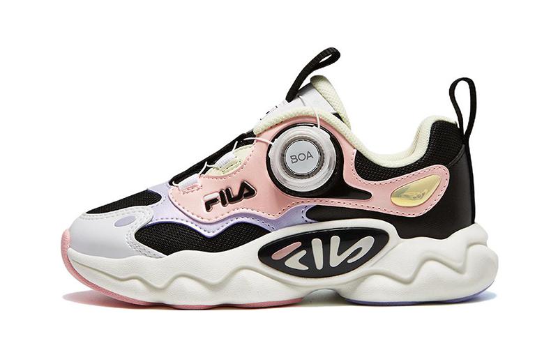 

FILA KIDS Прочные, дышащие, легкие, низкие кроссовки Phantom2 для детей 3–7 лет, черно-розового цвета