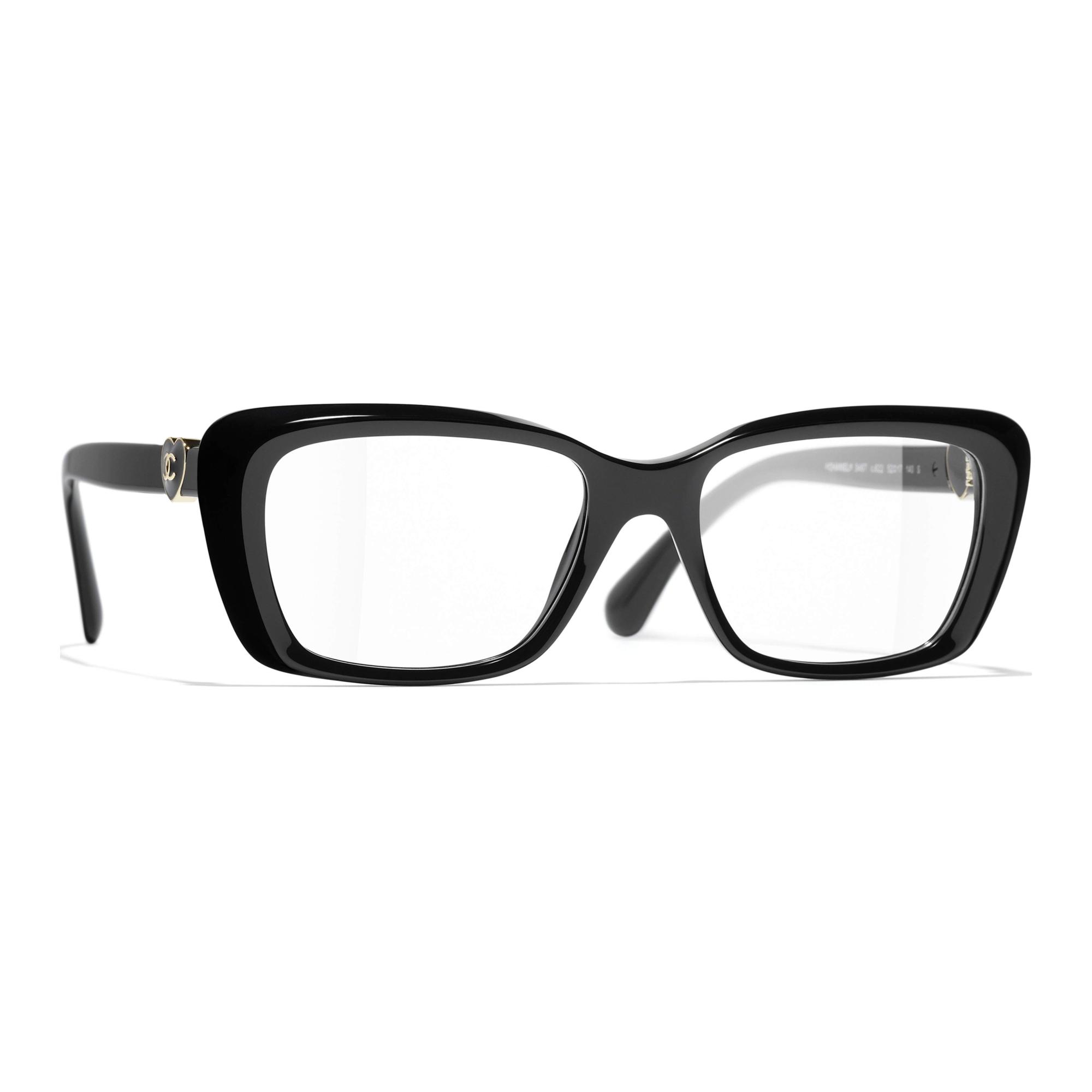 

Ацетатные очки нестандартной формы унисекс черные CHANEL