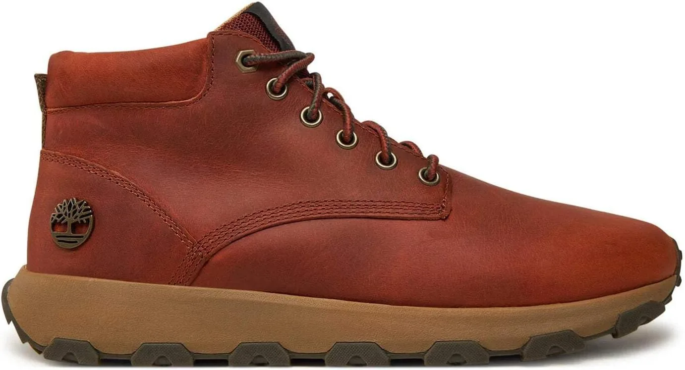 Кроссовки Timberland Mid Lace Up Trainers EJD - Medium Orange Full Grain 43, оранжевый