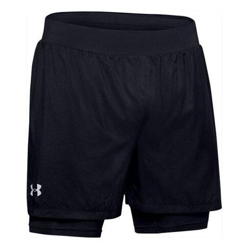 

Шорты qualifier speedpocket 2-in-1 shorts 'black' Under Armour, черный