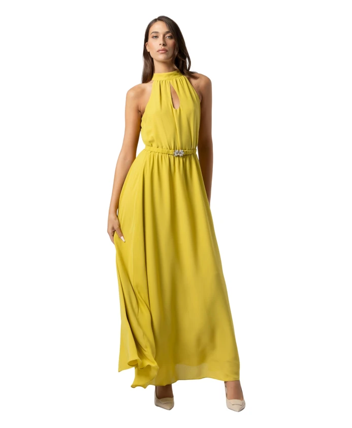 

Длинное, полупрозрачное платье без рукавов Kocca, желтый
