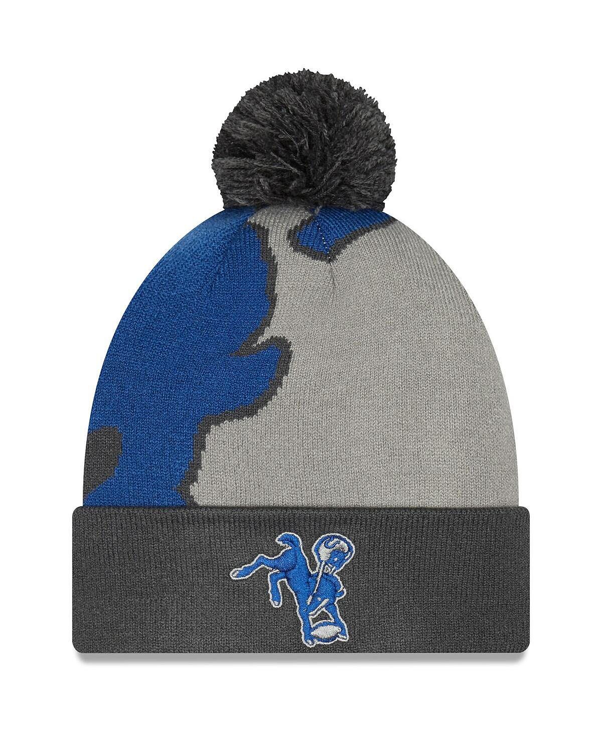 

Мужская графитовая вязаная шапка с манжетами Indianapolis Colts Logo Whiz Redux New Era