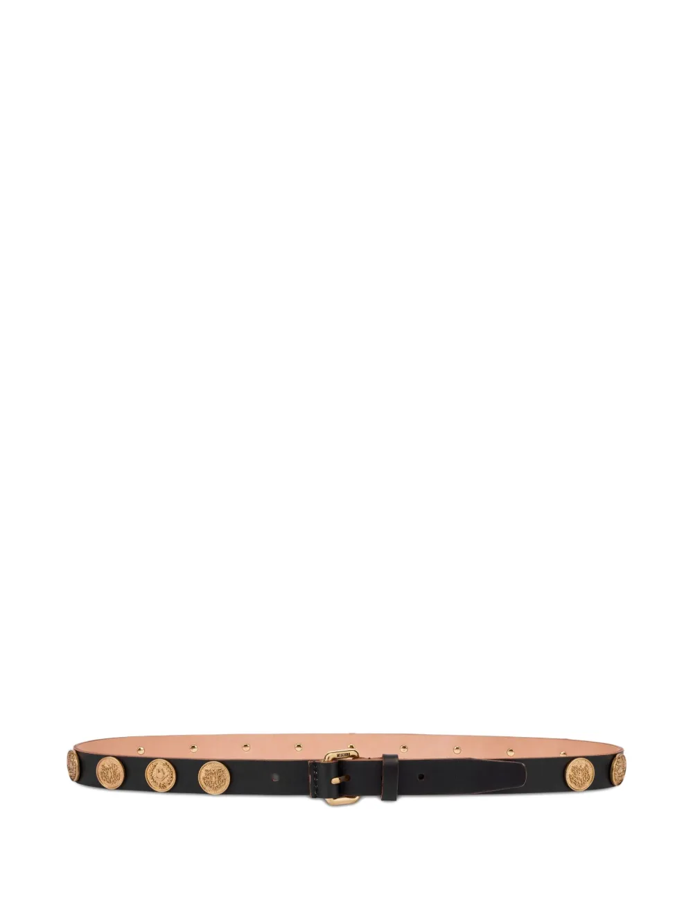 

Ремень с медальоном Moschino, черный