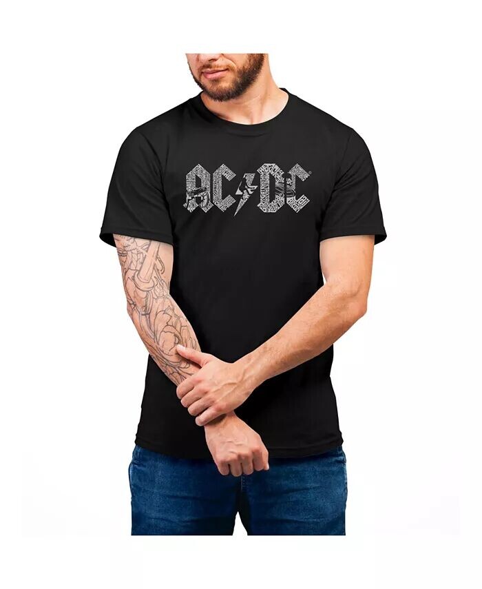 

Мужская футболка AC/DC Word Art LA Pop Art, черный