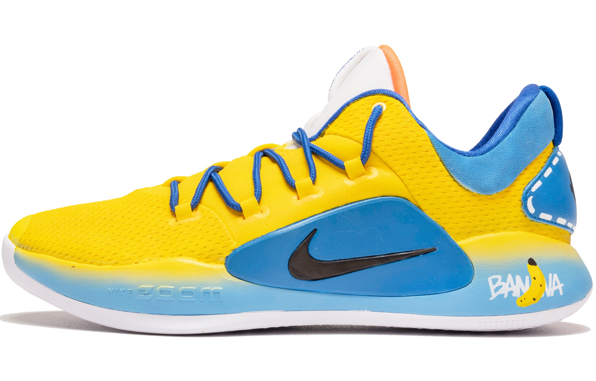 

Nike Низкие баскетбольные кроссовки Hyperdunk X с противоскользящим покрытием, износостойкие, мужские, желто-синие