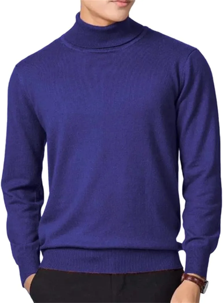 

Мужской свитер с высоким воротником, теплый, из шерсти