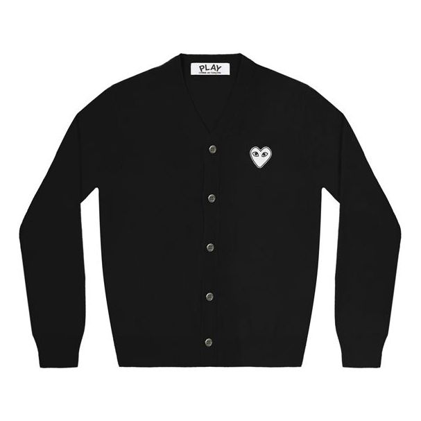 

Кардиган COMME des GARCONS PLAY Cardigan White Emblem 'Black' AZ-N062-051-1, черный