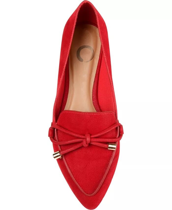 Женские туфли Muriel Bow Detail с острым носком Journee Collection, красный — фото 4