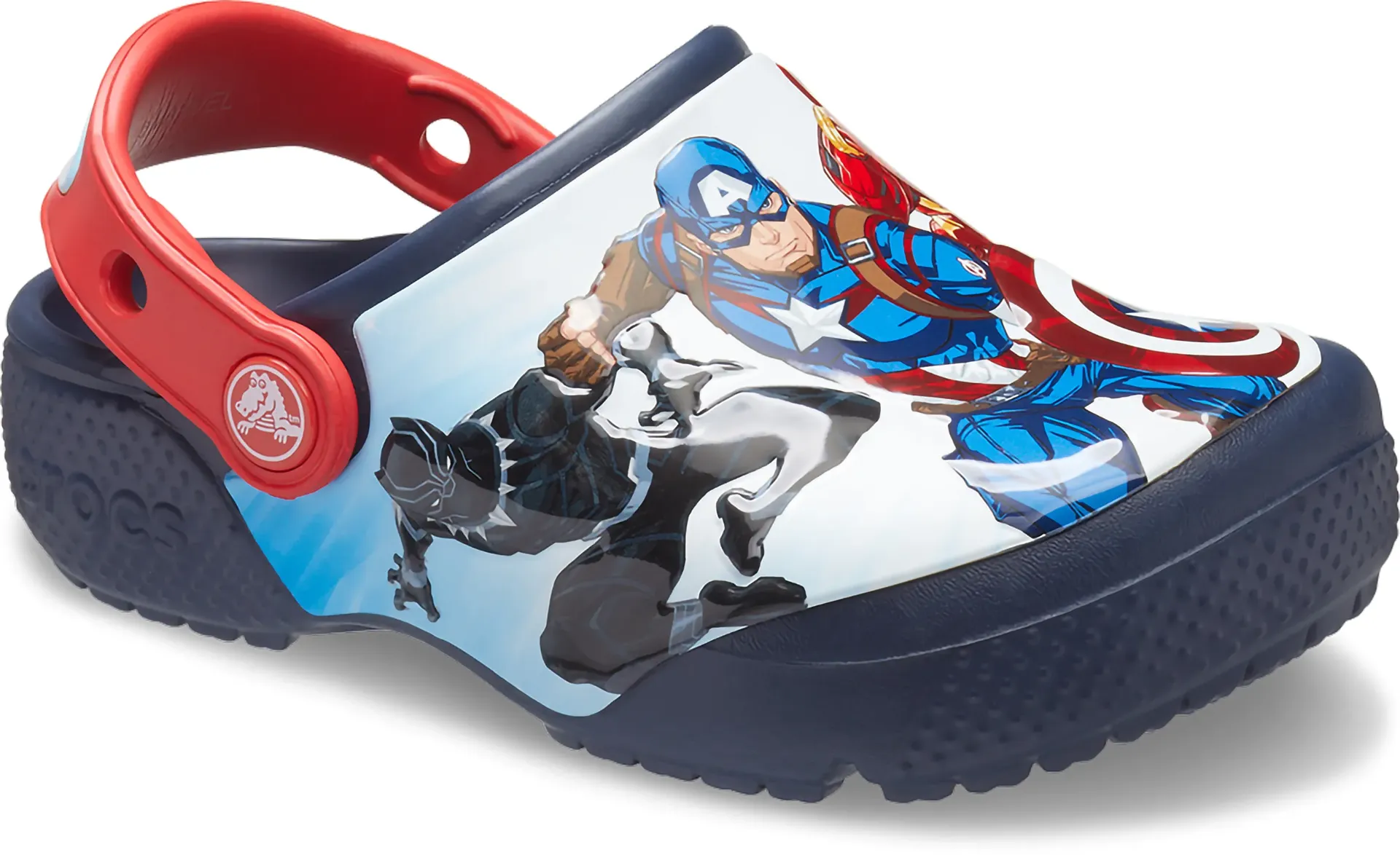 

Сабо Crocs " Crocs FL Avengers Patch Clog T", с принтом Marvel, синий