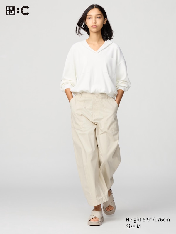 

Широкие брюки-баллоны Uniqlo, белый