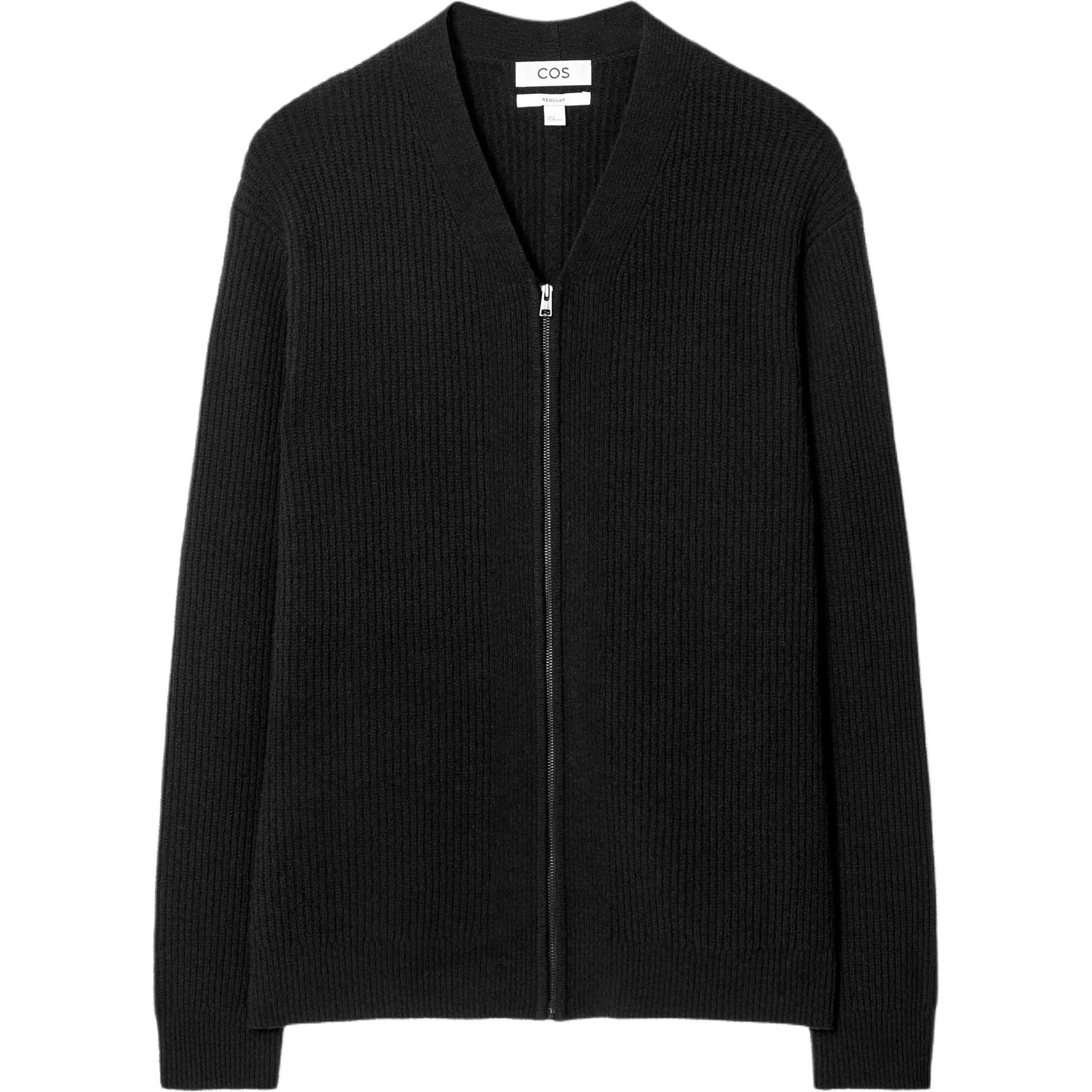 

COS Трикотажный свитер мужской черный