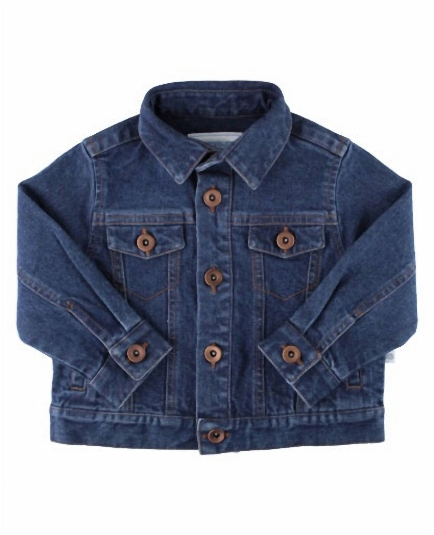

Джинсовая куртка для мальчиков средней степени стирки RuffleButts, цвет medium wash