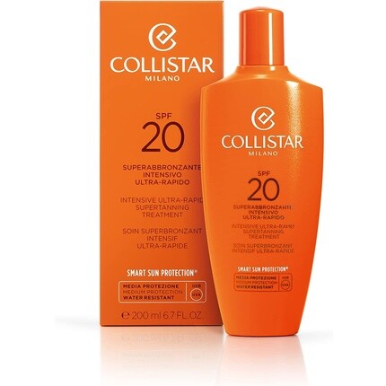 Интенсивное ультра-быстрое средство для суперзагара Spf20 200 мл, Collistar — фото 2