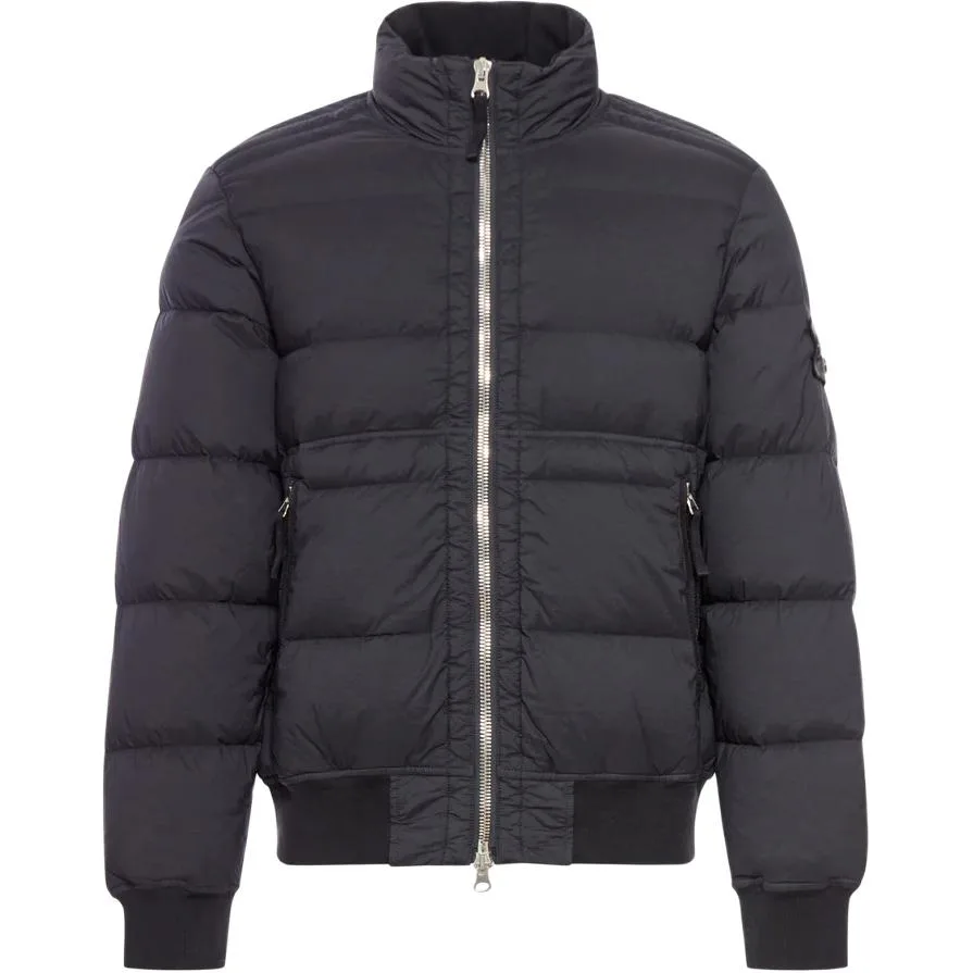 Куртка с высоким воротником и утеплителем STONE ISLAND, черный