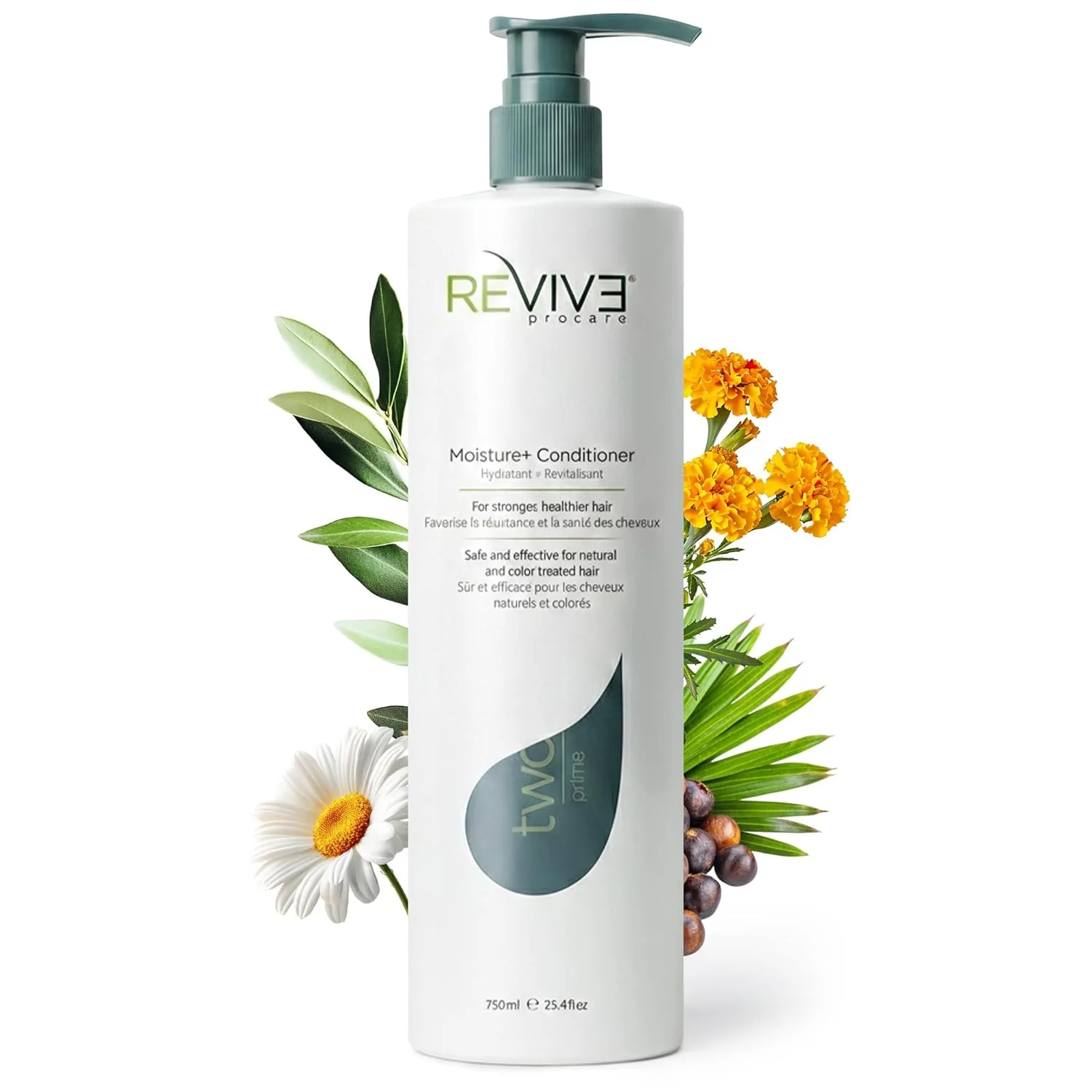 Reviv3 Procare Prime Moisture & Conditioner - кондиционер для окрашенных волос и здоровой кожи головы, уменьшает ломкость и пушистость, 720 мл 751 мл (.), Olive