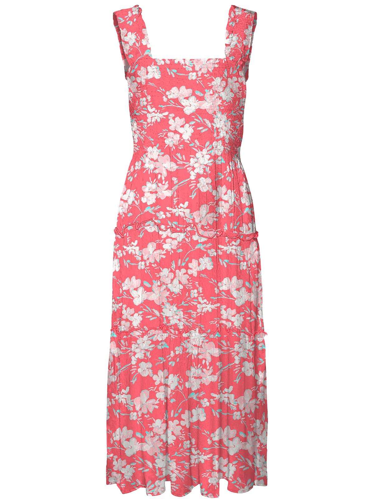 

Женский сарафан с цветочным принтом и сборками Vero Moda, цвет georgia peach