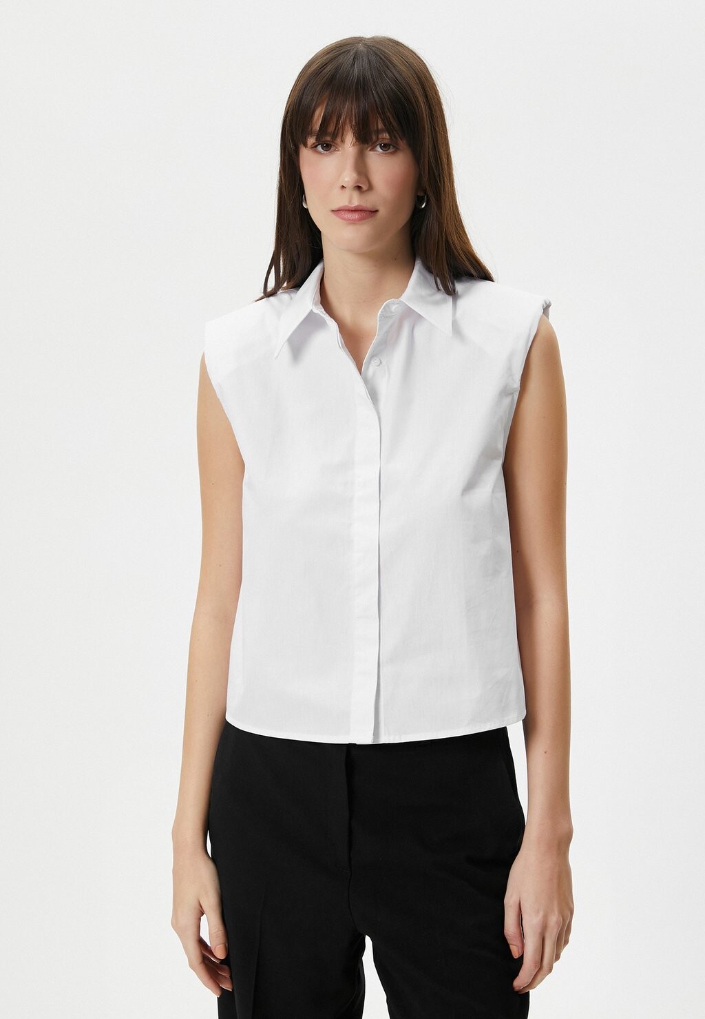 

Блузка на пуговицах CLASSIC NECK BUTTONED Koton, кремовый
