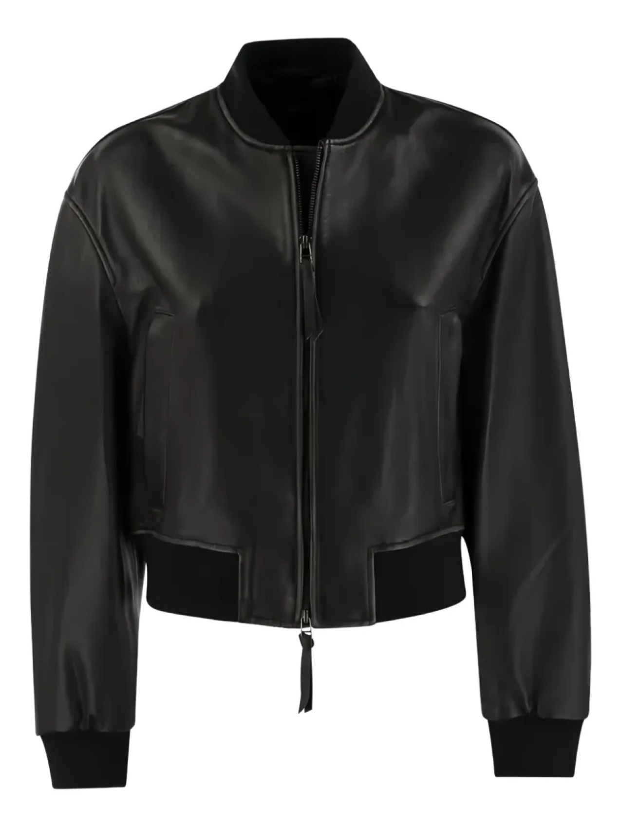 

Куртка-бомбер Weekend Max Mara на молнии спереди, черный