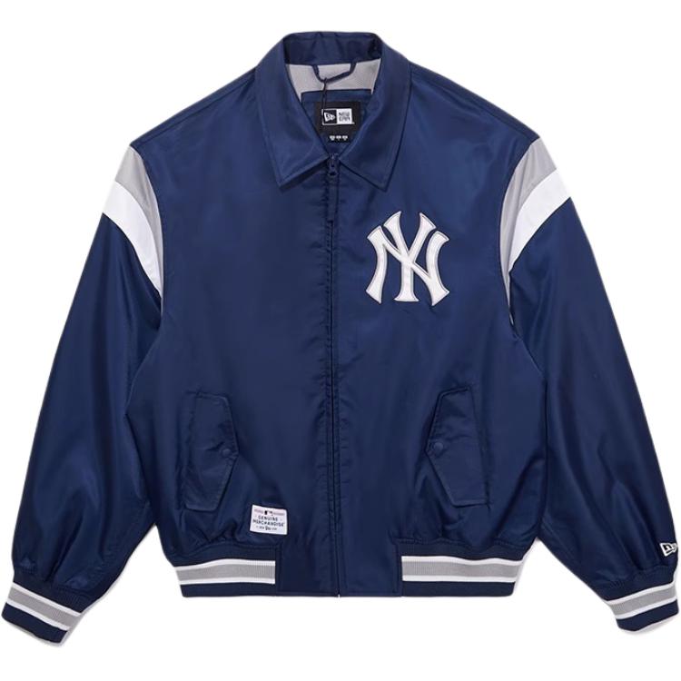

New Era Бейсбольная куртка унисекс темно-синяя, Navy Blue