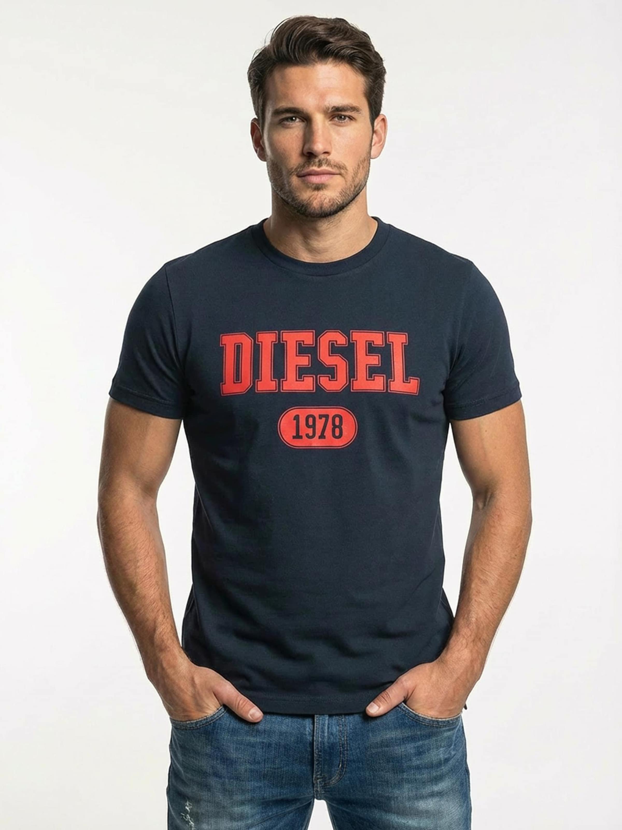 DIESEL Футболка 'T-DIEGOR 1-A' в цвете Navy — фото 2