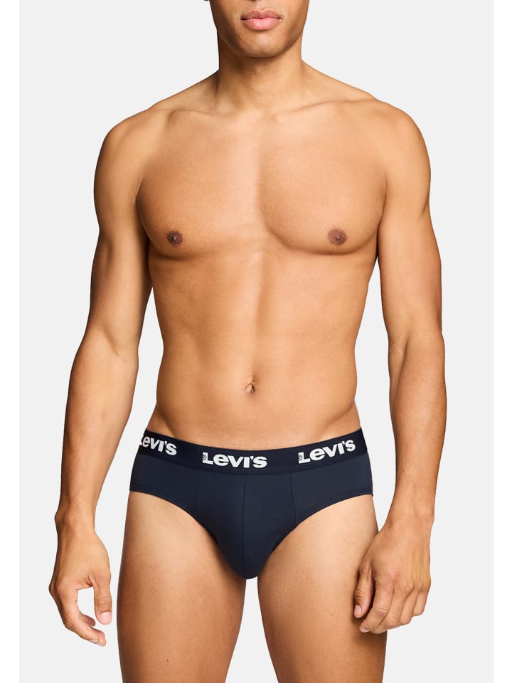 Levi´s Боксерские шорты LEVIS Men Repeat Logo Brief 2P темно-синего цвета — фото 4