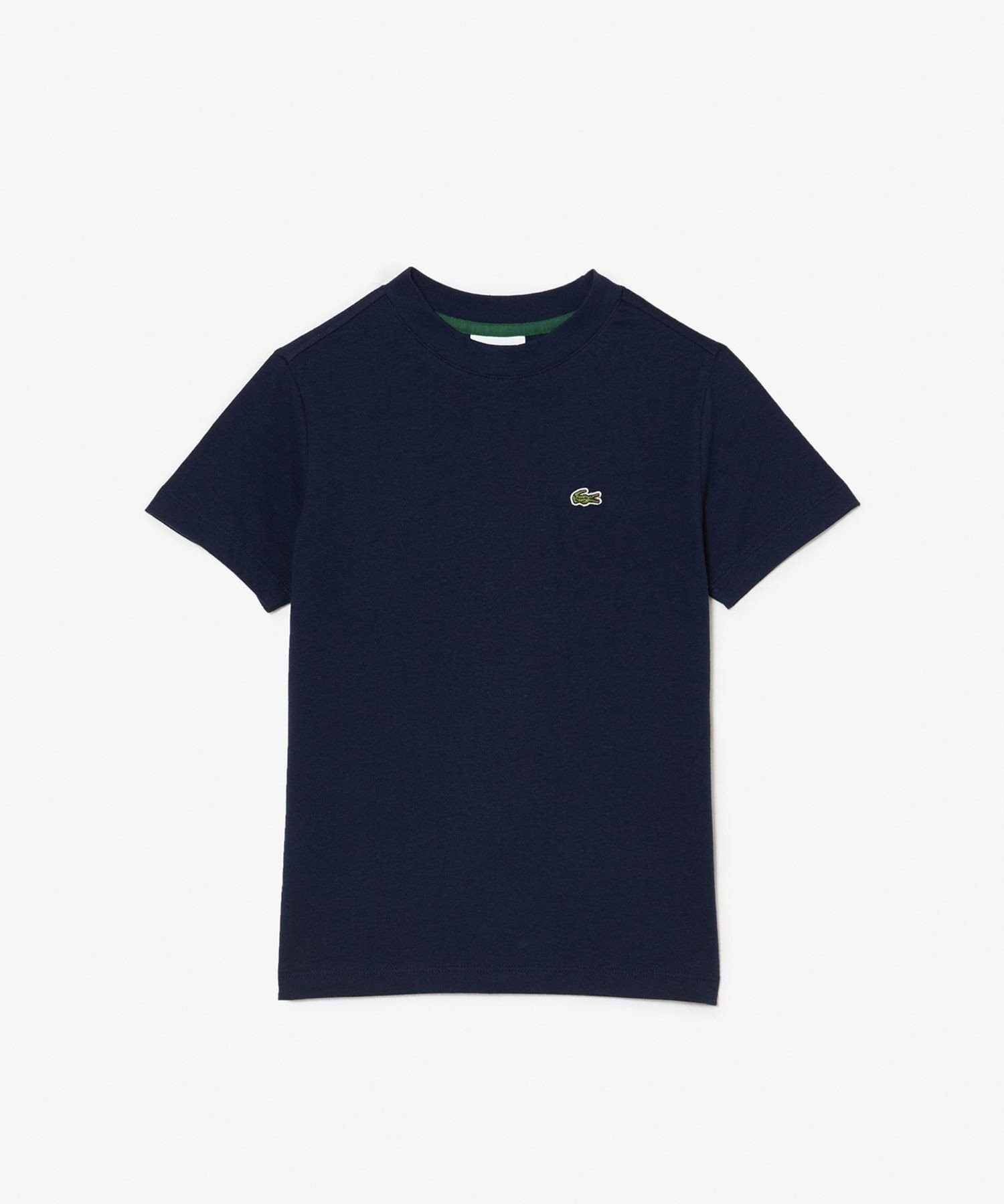 Детская базовая футболка с коротким рукавом и нашивкой в виде крокодила LACOSTE, Navy — фото 4