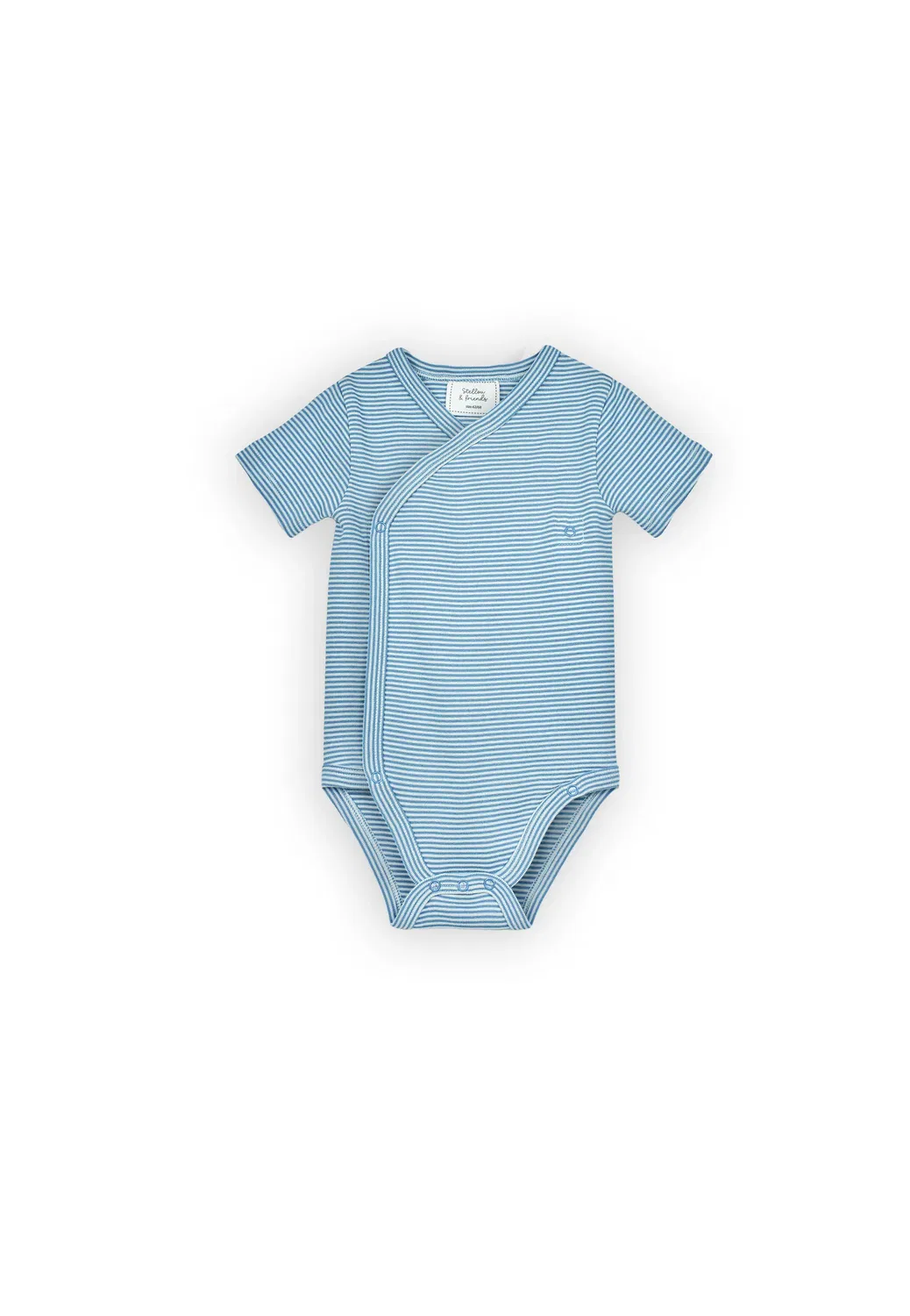 Слипы-боди с коротким рукавом, набор 3 шт, Stellou & friends, french toile baby blue — фото 4