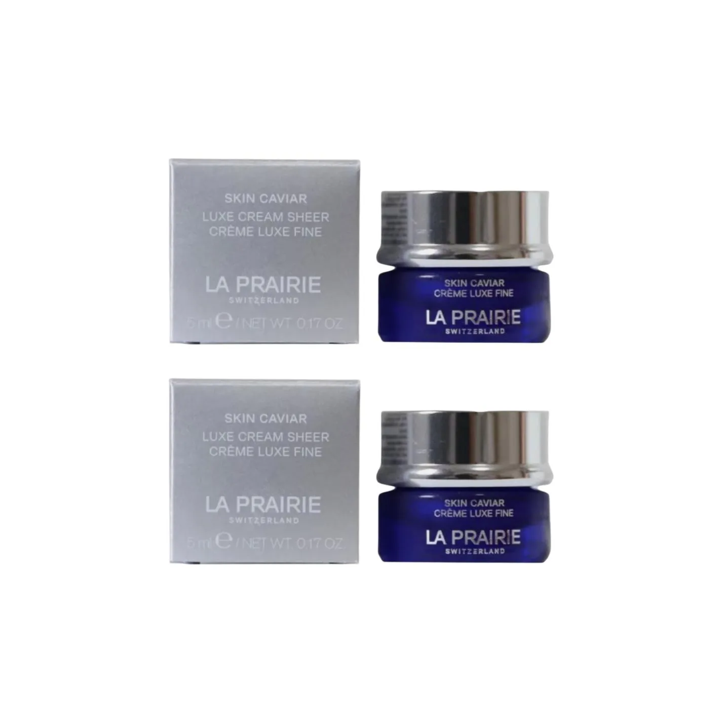 LA PRAIRIE LAIPONI Sample Set Blue Caviar Luxurious Face Cream Tightening, Reducing, Dark Circle, Anti Aging 5ml, 5ml*2