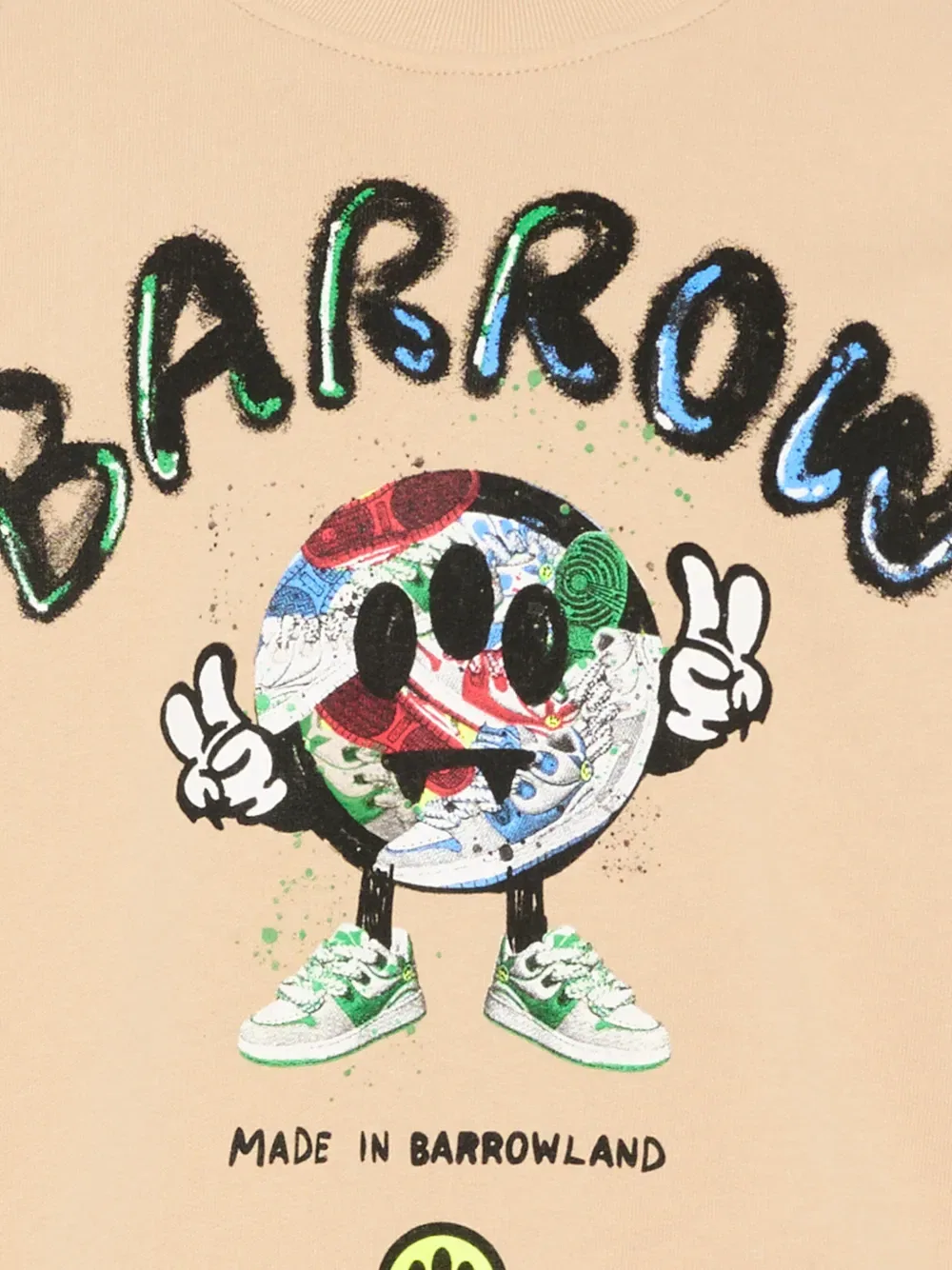 Толстовка с круглым вырезом и графическим принтом Barrow Kids, нейтральный — фото 3