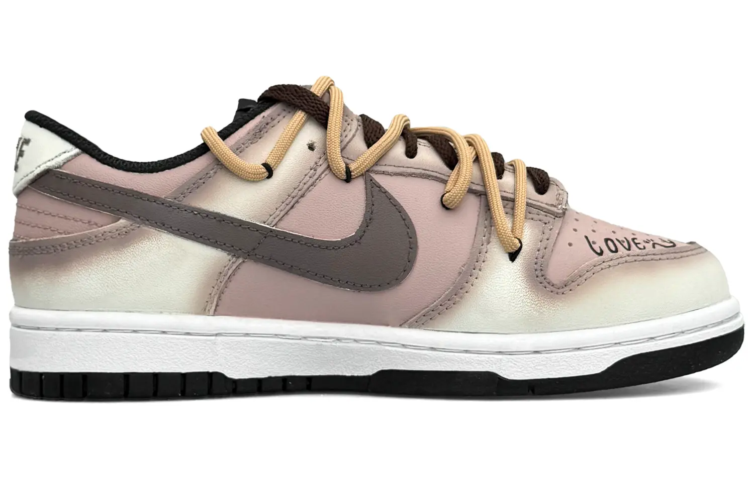 

Кроссовки Nike Dunk Skateboarding Shoes Men Low-top Pink, цвет Rose Brown