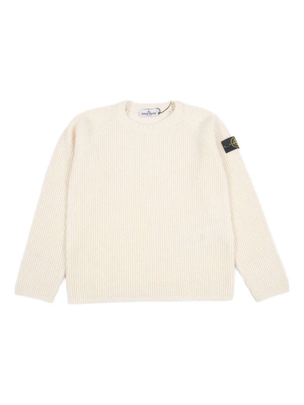 

Джемпер с нашивкой «Компас» из ребристой ткани Stone Island Junior, нейтральный