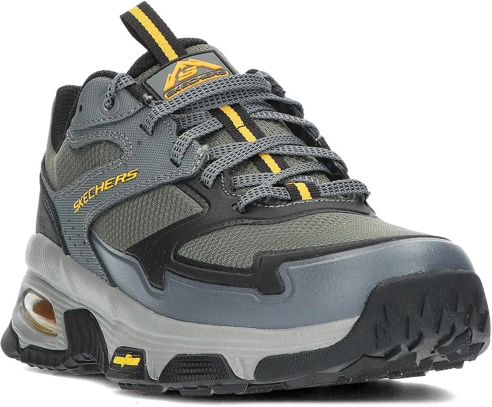 Мужские кроссовки Skechers Skech-air Envoy Sleek Envoy, Green Leather Synthetic Textile Black Trim — фото 2
